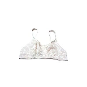 Wacoal Beige Lace Underwireless Bra Size 42D Adjustable Straps & Floral Design